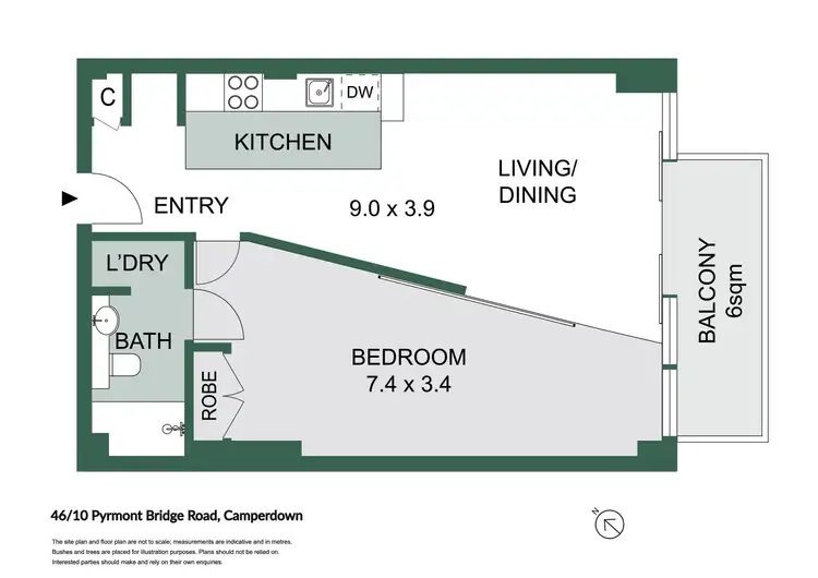 Floorplan of Homely apartment listing, 46/10 Pyrmont Bridge Road, Camperdown NSW 2050