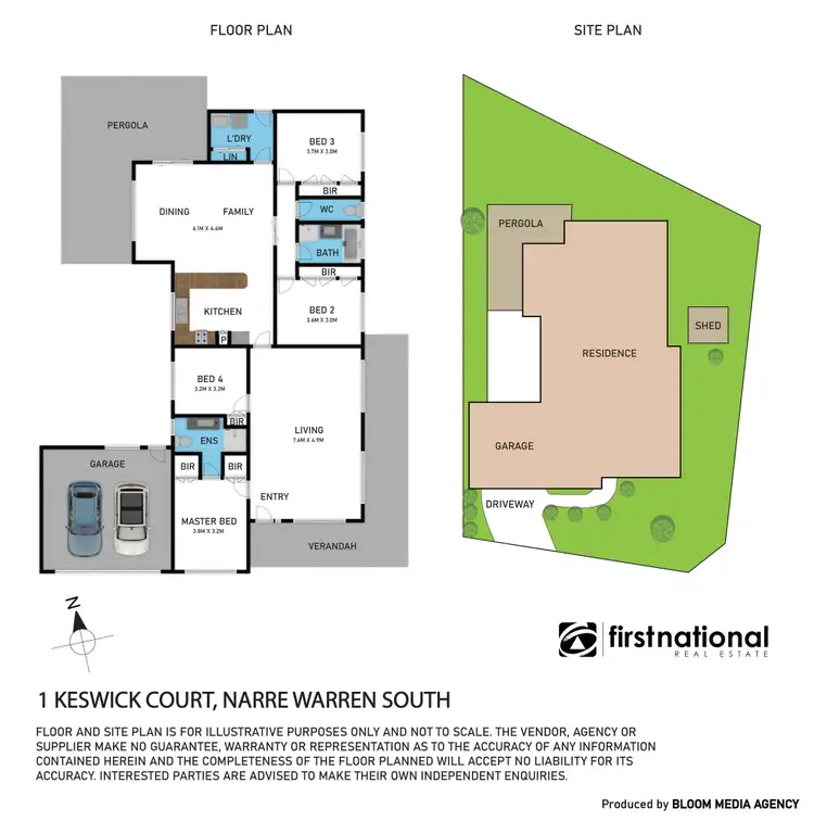 Floorplan of Homely house listing, 1 Keswick Court, Narre Warren South VIC 3805