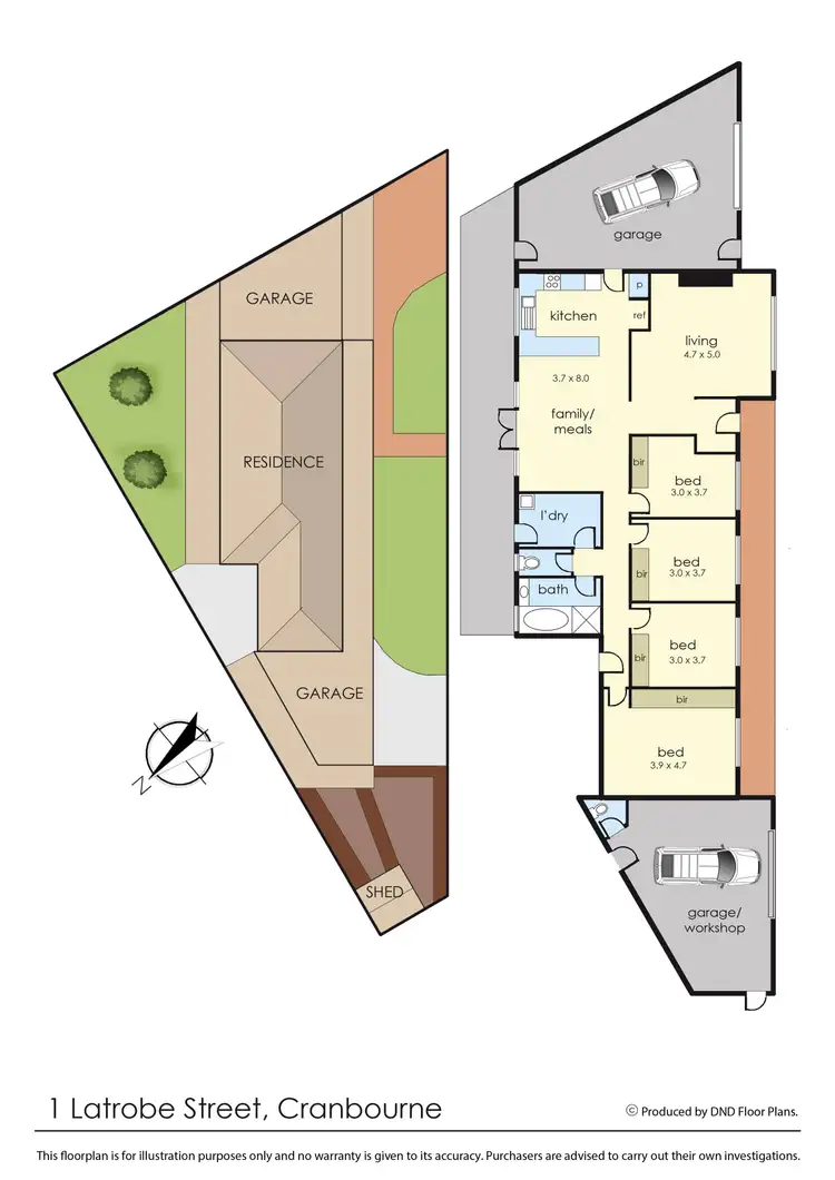 Floorplan of Homely house listing, 1 Latrobe Street, Cranbourne VIC 3977