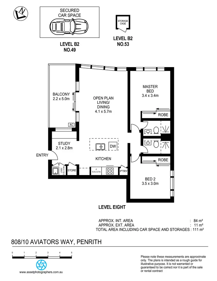 Floorplan of Homely apartment listing, 808/10 Aviators Way, Penrith NSW 2750