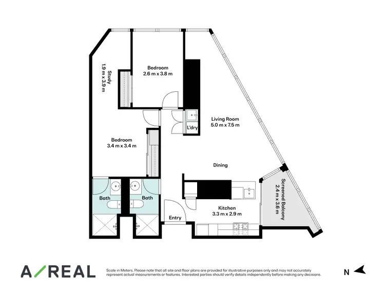 Floorplan of Homely apartment listing, 1810/260 Spencer Street, Melbourne VIC 3000