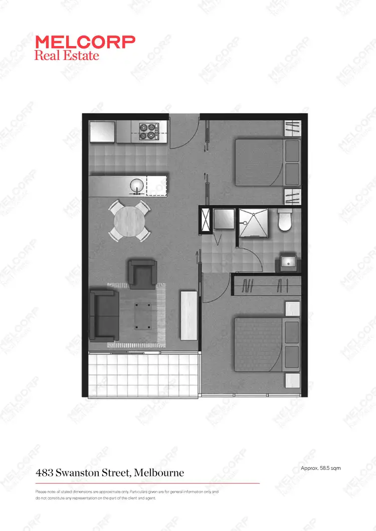 Floorplan of Homely apartment listing, 3104/483 Swanston Street, Melbourne VIC 3000