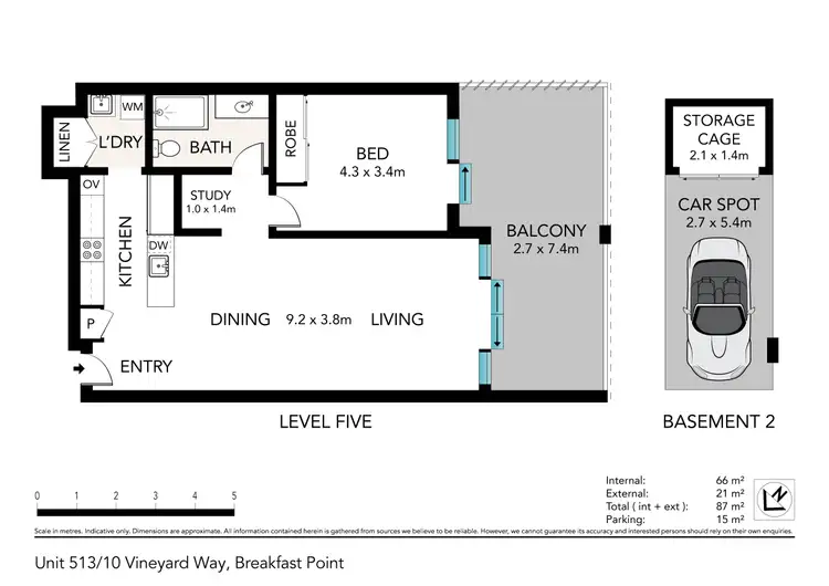 Floorplan of Homely apartment listing, 513/10-16 Vineyard Way, Breakfast Point NSW 2137