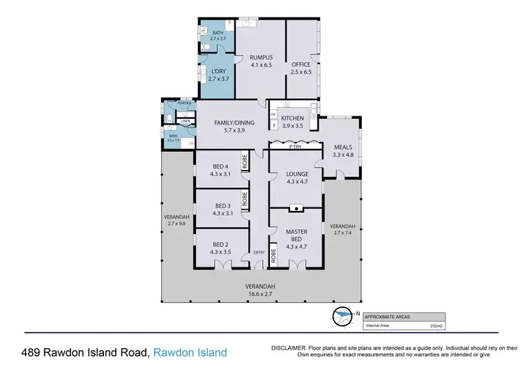 Floorplan of Homely rural property listing, 489 Rawdon Island Road, Rawdon Island NSW 2446