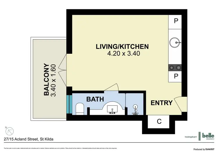 Floorplan of Homely unit listing, 27/15 Acland Street, St Kilda VIC 3182