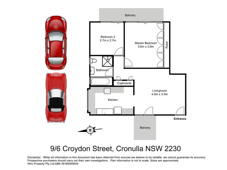 Floorplan of Homely unit listing, 9/6 Croydon Street, Cronulla NSW 2230