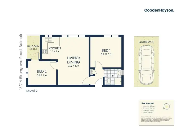 Floorplan of Homely unit listing, 13/7-9 Birchgrove Road, Balmain NSW 2041