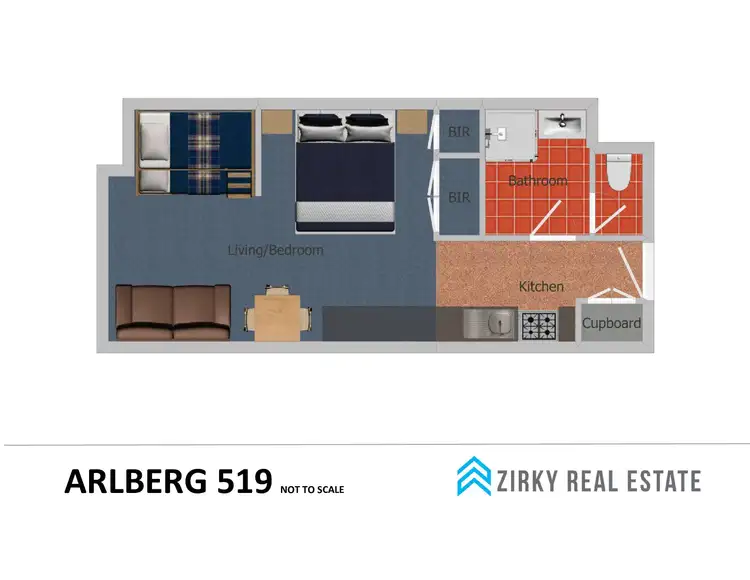 Floorplan of Homely studio listing, 519/42 Great Alpine Road, Mount Hotham VIC 3741