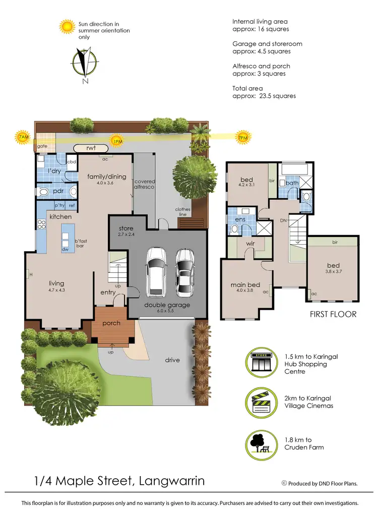 Floorplan of Homely townhouse listing, 1/4 Maple Street, Langwarrin VIC 3910