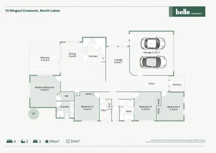 Floorplan of Homely house listing, 14 Ningaui Crescent, North Lakes QLD 4509
