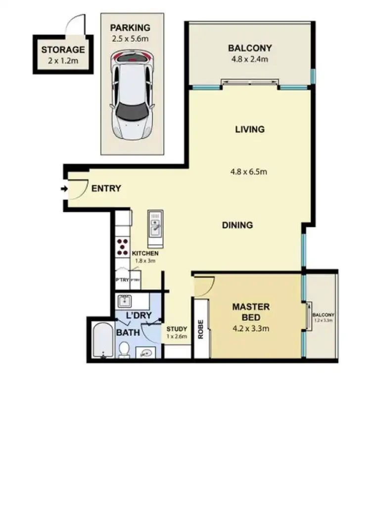 Floorplan of Homely apartment listing, Level 10/5 Tambua Street, Pyrmont NSW 2009