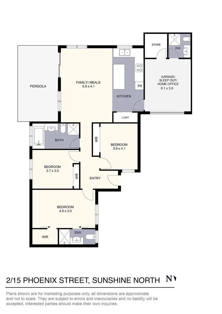 Floorplan of Homely unit listing, 2/15 Phoenix Street, Sunshine North VIC 3020