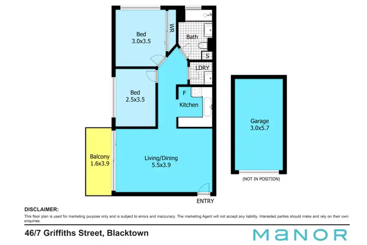 Floorplan of Homely apartment listing, 46/7 Griffiths Street, Blacktown NSW 2148