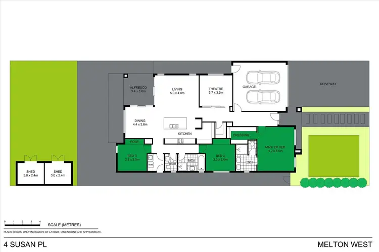 Floorplan of Homely house listing, 4 Susan Place, Harkness VIC 3337