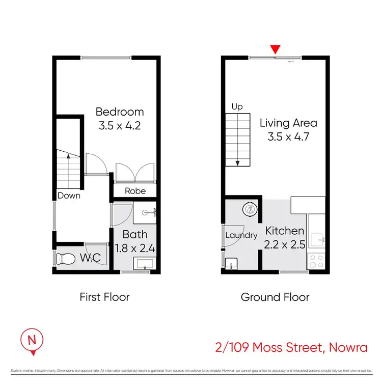 Floorplan of Homely unit listing, 2/109 Moss Street, Nowra NSW 2541