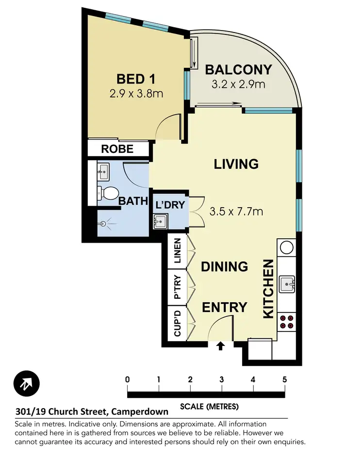 Floorplan of Homely apartment listing, 301/19 Church Street, Camperdown NSW 2050