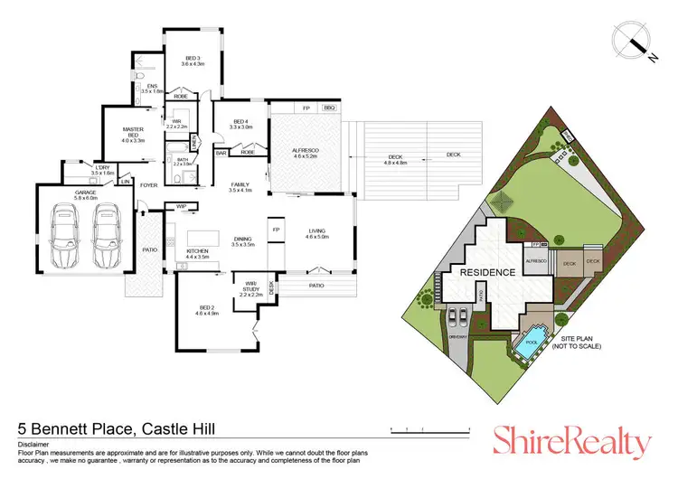 Floorplan of Homely house listing, 5 Bennett Place, Castle Hill NSW 2154