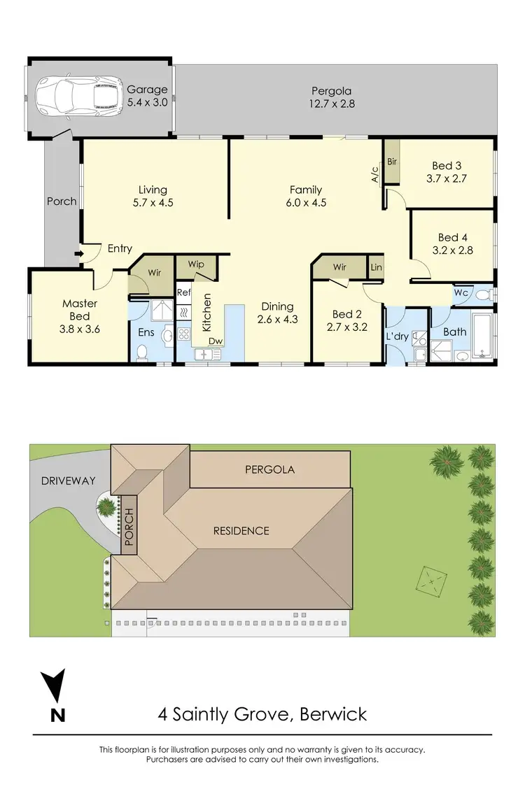 Floorplan of Homely house listing, 4 Saintly Grove, Berwick VIC 3806