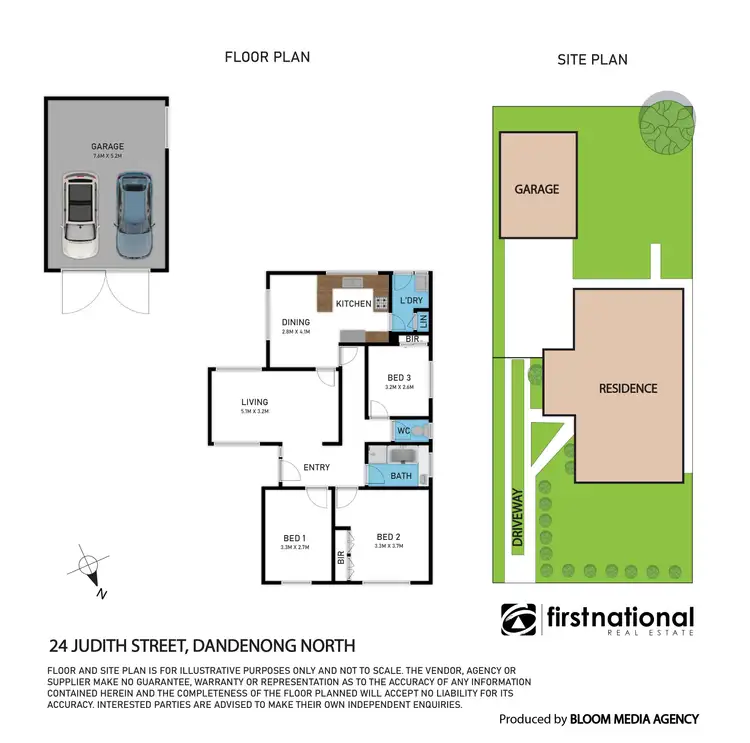 Floorplan of Homely house listing, 24 Judith Street, Dandenong North VIC 3175