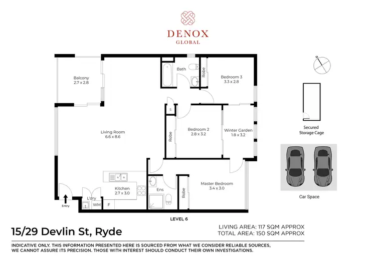 Floorplan of Homely apartment listing, 15/29 Devlin Street, Ryde NSW 2112