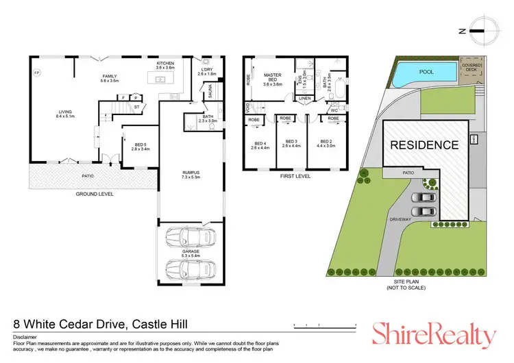 Floorplan of Homely house listing, 8 White Cedar Drive, Castle Hill NSW 2154