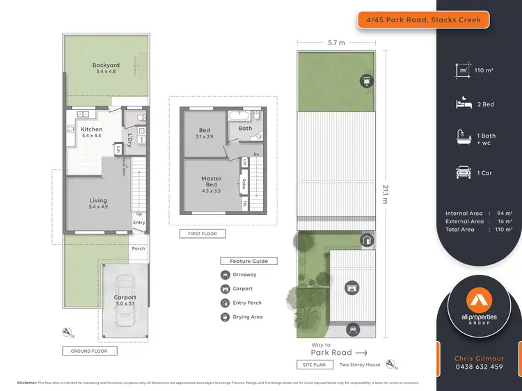 Floorplan of Homely townhouse listing, 4/45 Park Road, Slacks Creek QLD 4127