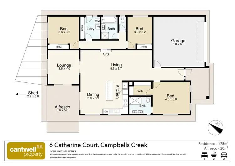 Floorplan of Homely house listing, 6 Catherine Court, Campbells Creek VIC 3451
