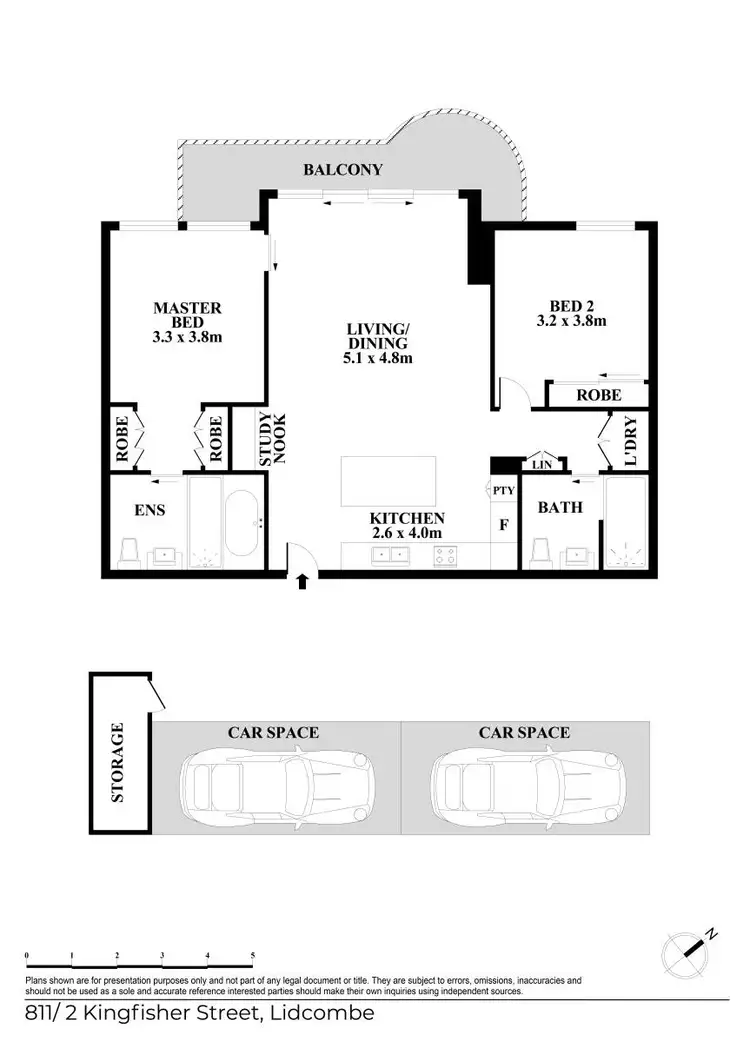 Floorplan of Homely apartment listing, Level 8/811/2 Kingfisher Street, Lidcombe NSW 2141