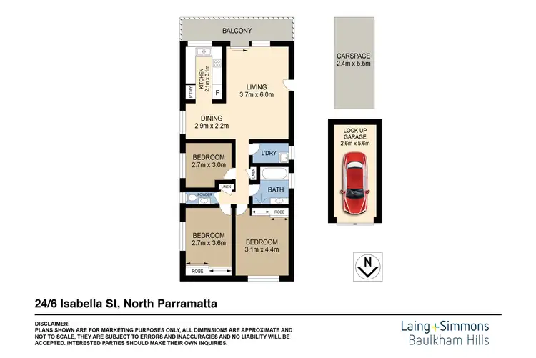 Floorplan of Homely unit listing, 24/6 Isabella Street, North Parramatta NSW 2151
