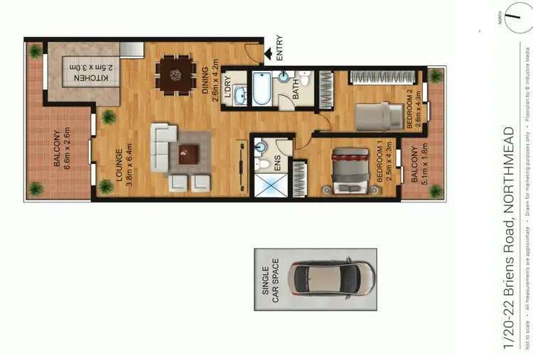 Floorplan of Homely unit listing, 1/20-22 Briens Road, Northmead NSW 2152