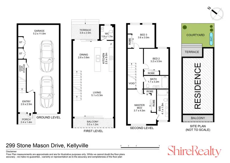 Floorplan of Homely townhouse listing, 299 Stone Mason Drive, Kellyville NSW 2155