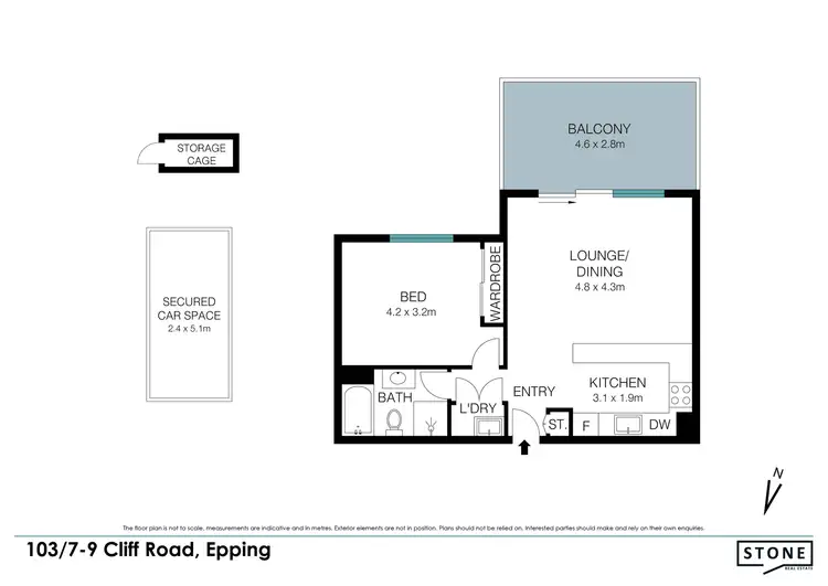Floorplan of Homely apartment listing, 103/7-9 Cliff Road, Epping NSW 2121