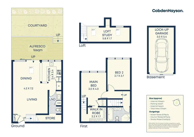 Floorplan of Homely townhouse listing, 23/32 Chandos Street, Ashfield NSW 2131