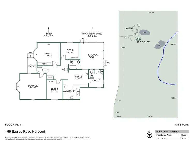 Floorplan of Homely house listing, 196 Eagles Road, Harcourt VIC 3453