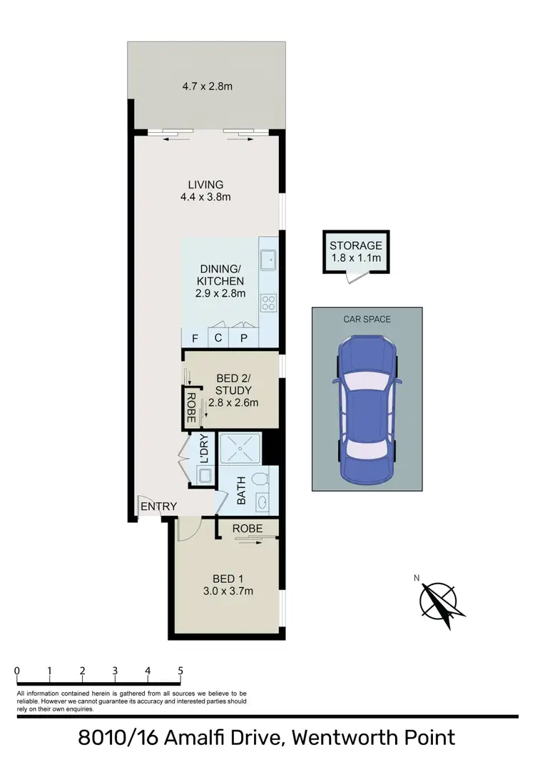 Floorplan of Homely apartment listing, 8010/16 Amalfi Drive, Wentworth Point NSW 2127