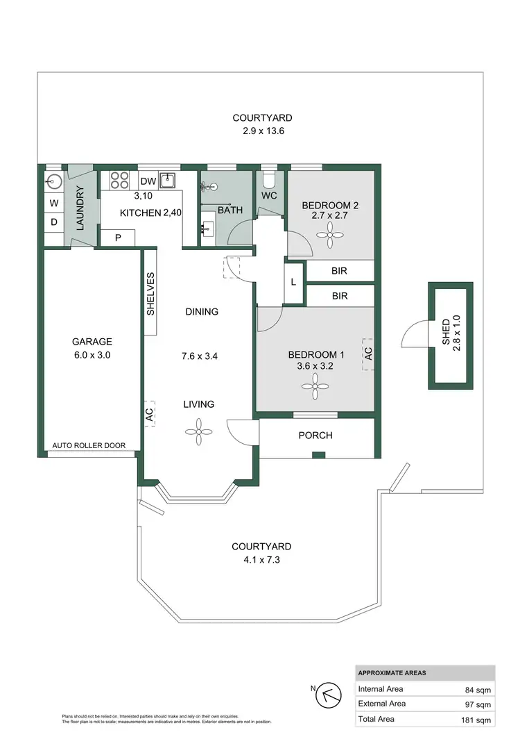 Floorplan of Homely unit listing, 1/16 Tod Street, Glenelg North SA 5045