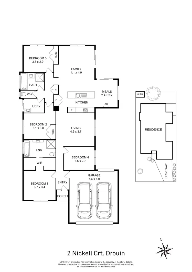 Floorplan of Homely house listing, 2 Nickell Court, Drouin VIC 3818