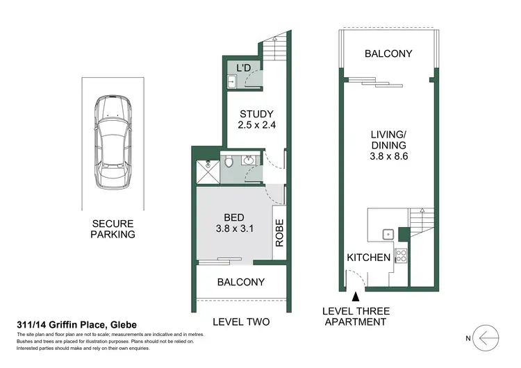 Floorplan of Homely apartment listing, 311/14 Griffin Place, Glebe NSW 2037