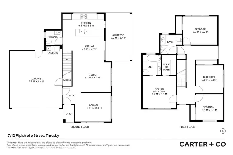 Floorplan of Homely townhouse listing, 7/12 Pipistrelle Street, Throsby ACT 2914