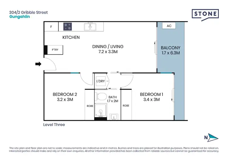 Floorplan of Homely apartment listing, 304/2 Gribble Street, Gungahlin ACT 2912