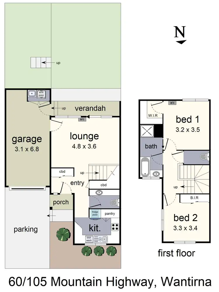 Floorplan of Homely townhouse listing, 60/105 Mountain Highway, Wantirna VIC 3152