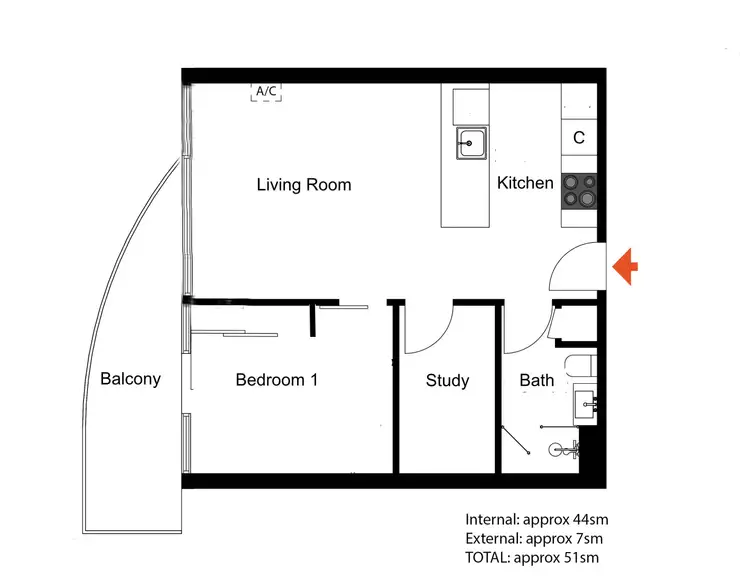 Floorplan of Homely apartment listing, 501/130 Dudley Street, West Melbourne VIC 3003