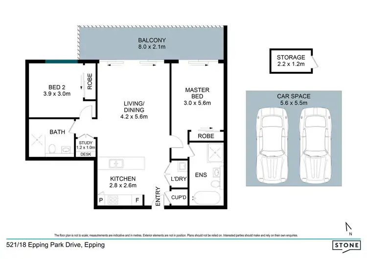 Floorplan of Homely apartment listing, 521/18 Epping Park Drive, Epping NSW 2121