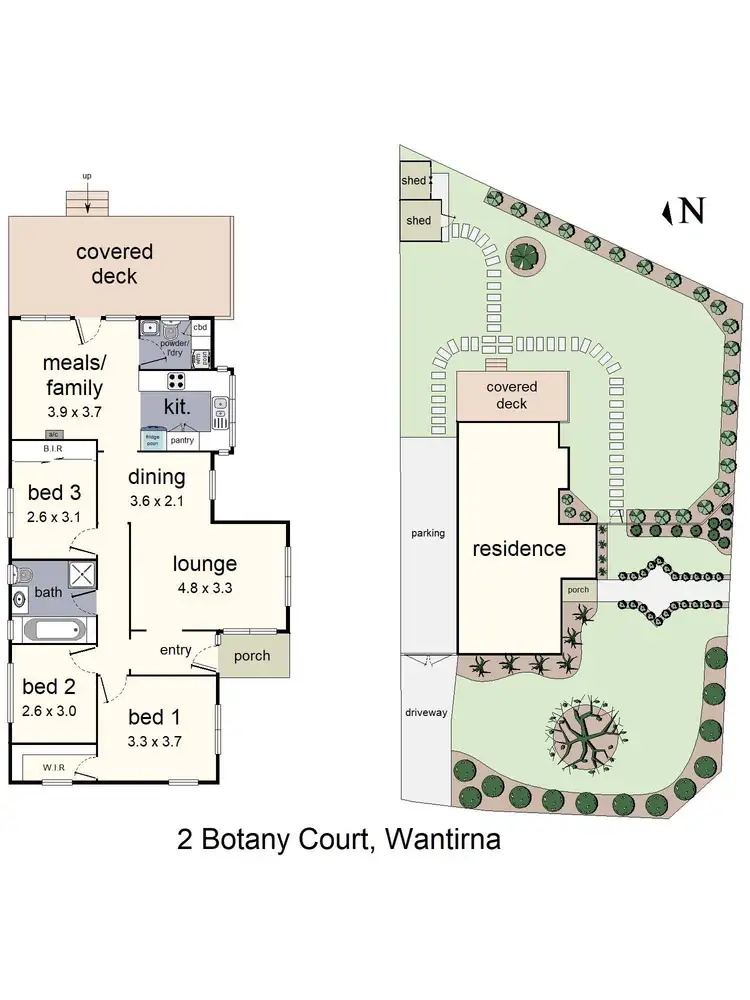 Floorplan of Homely house listing, 2 Botany Court, Wantirna VIC 3152