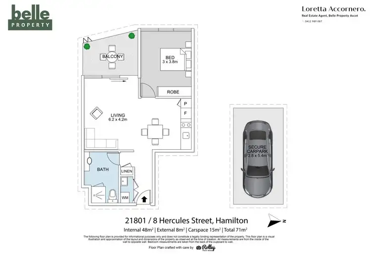Floorplan of Homely unit listing, 21801/8 Hercules Street, Hamilton QLD 4007