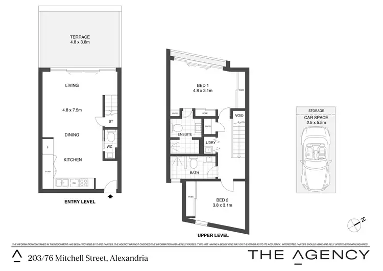 Floorplan of Homely apartment listing, 203/76 Mitchell Road, Alexandria NSW 2015