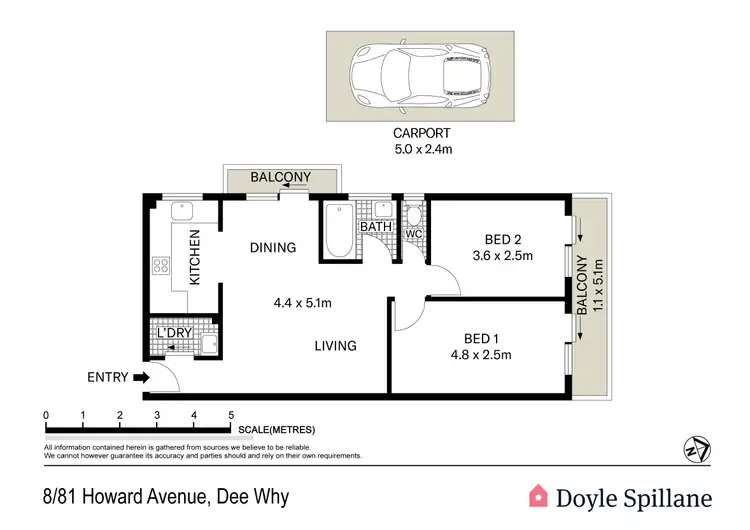 Floorplan of Homely apartment listing, 8/81 Howard Avenue, Dee Why NSW 2099