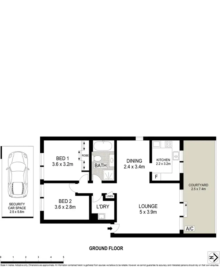 Floorplan of Homely unit listing, 2/2 Rodborough Avenue, Crows Nest NSW 2065
