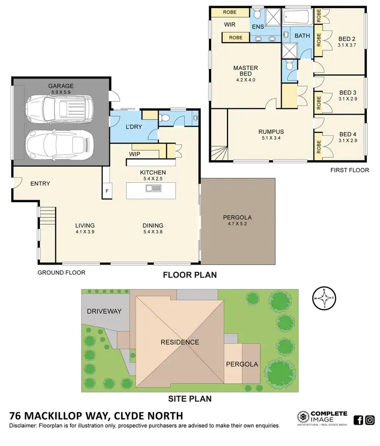 Floorplan of Homely house listing, 76 Mackillop Way, Clyde North VIC 3978