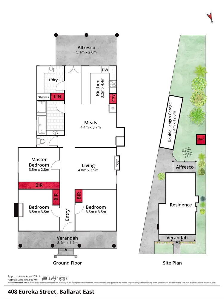 Floorplan of Homely house listing, 408 Eureka Street, Ballarat East VIC 3350
